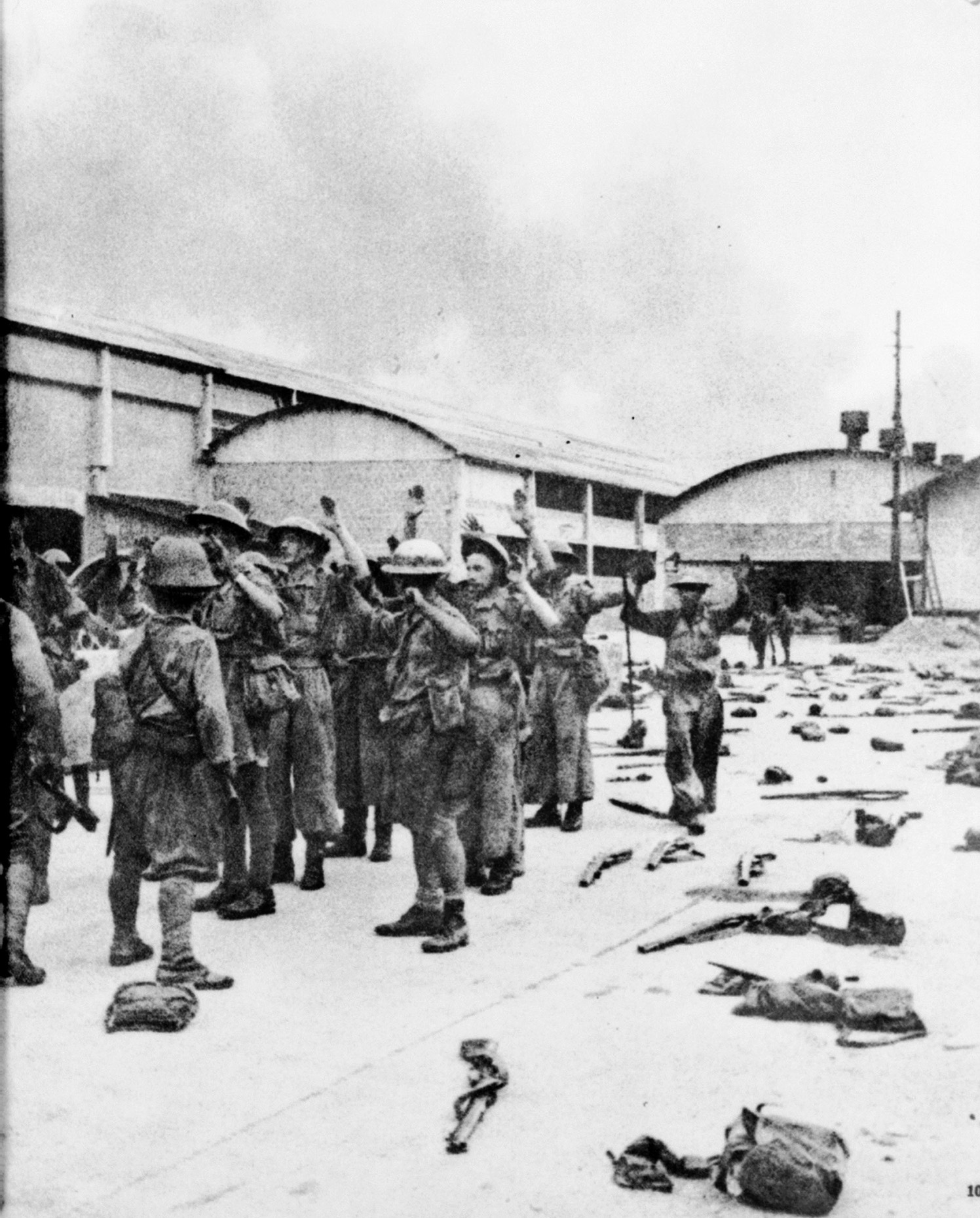 British party on their way to surrender to the Japanese