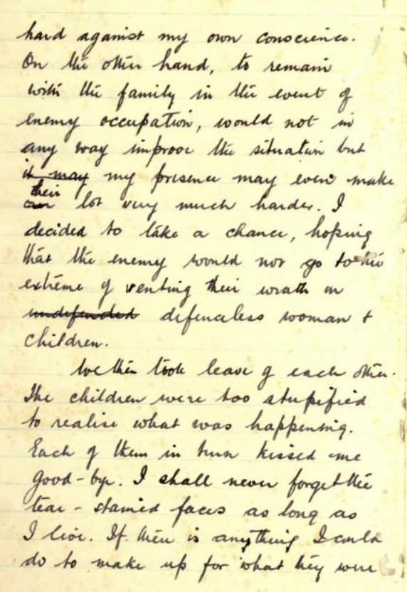 A page in Lim Bo Seng’s diary entry